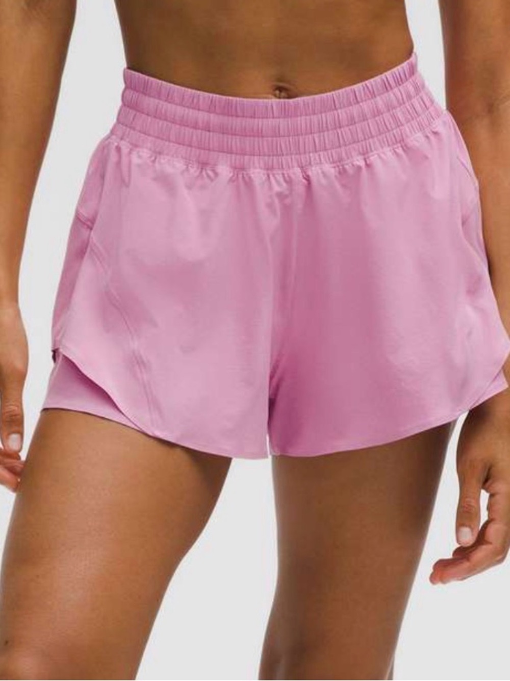 Lululemon Shake It Out High-Rise Running Short 2.5"
Pink Frosting size large